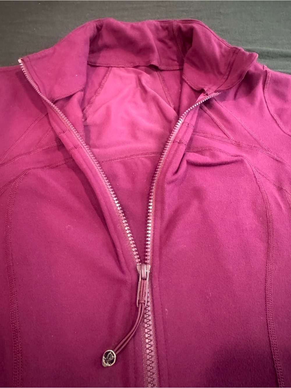 Lululemon Plum Burgundy Full Zip Jacket Size 12 Discontinued